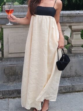 Diish buttermilk linen maxi dress